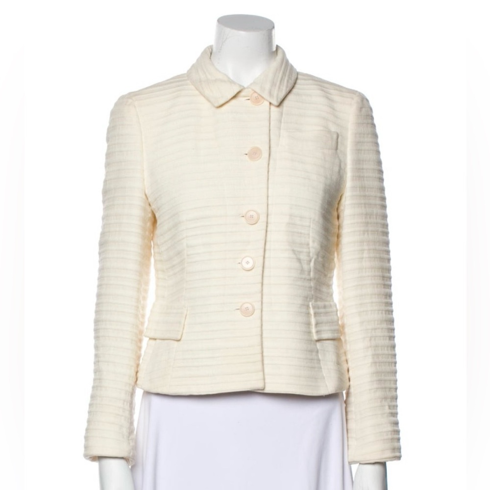 AKRIS | Cream Wool Evening Jacket